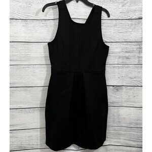Madewell Black Sleeveless A-Line Dress With Pleated Skirt, Size Medium